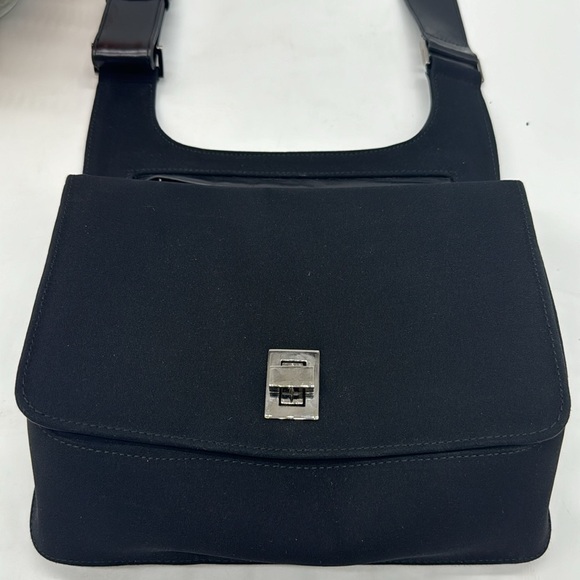 Stuart Weitzman Black Crossbody Mixed Medium Bag - Fabric and leather combo - Picture 2 of 16